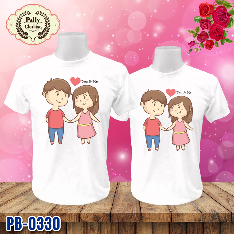 เสื้อคู่รัก PB-0330 ลาย You & Me