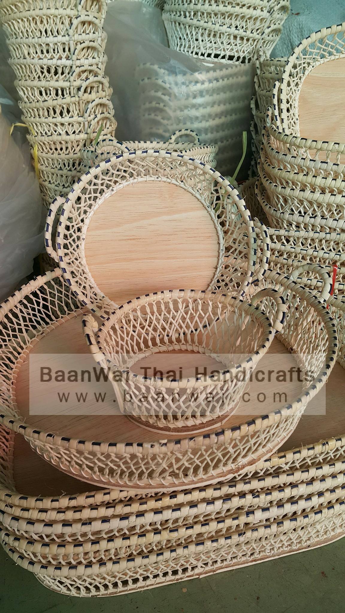 ตะกร้าหวาย ก้นกระดาน ทรงกลม ขนาด 5 นิ้ว