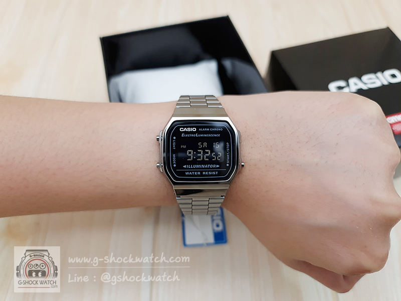 CASIO นาฬิกาข้อมือ นาฬิกากันน้ำ นาฬิกาของแท้ ประกันศูนย์ CMG 1 ปี รุ่น A168WGG-1B