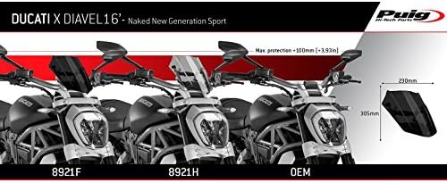 ชิวหน้า puig สำหรับ X-diavel 2016+ รุ่น sport