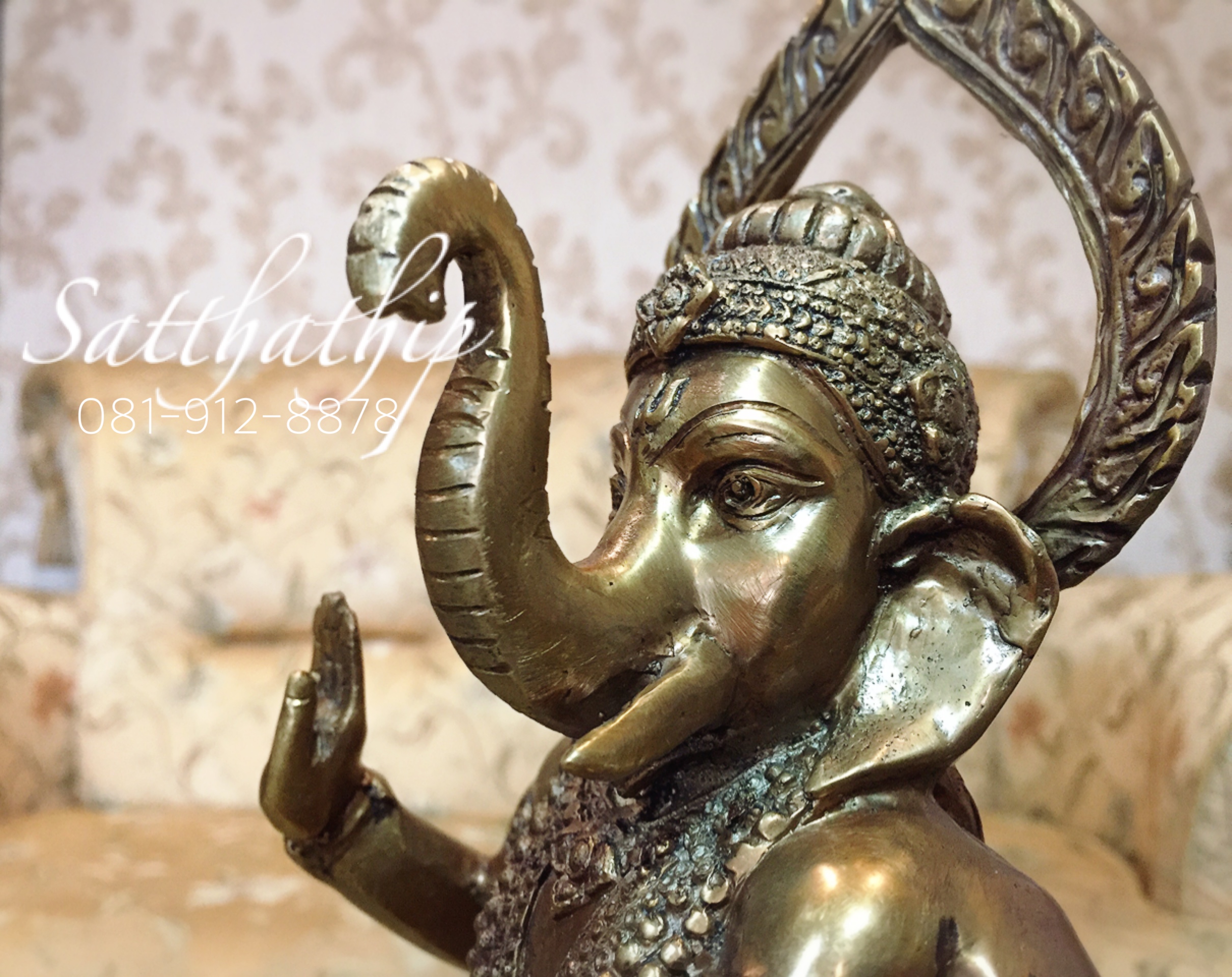 พระพิฆเนศ ปางพระนฤตยะ คณปติ/พระพิฆเนศ ปางร่ายรำ (ทองเหลือง) - Ganesha: Lord of Success