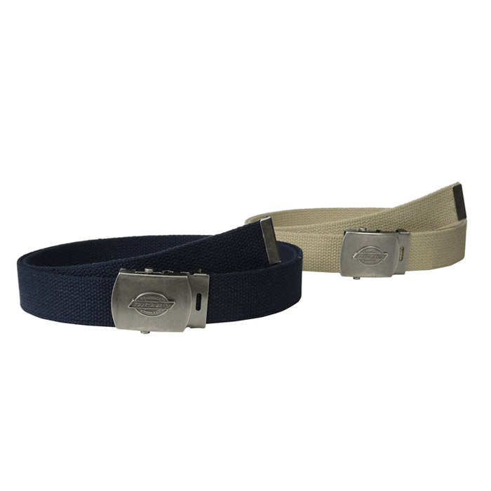 Dickies 2 Pack Cotton Web Belt, Tan/Navy (แพ็คคู่)