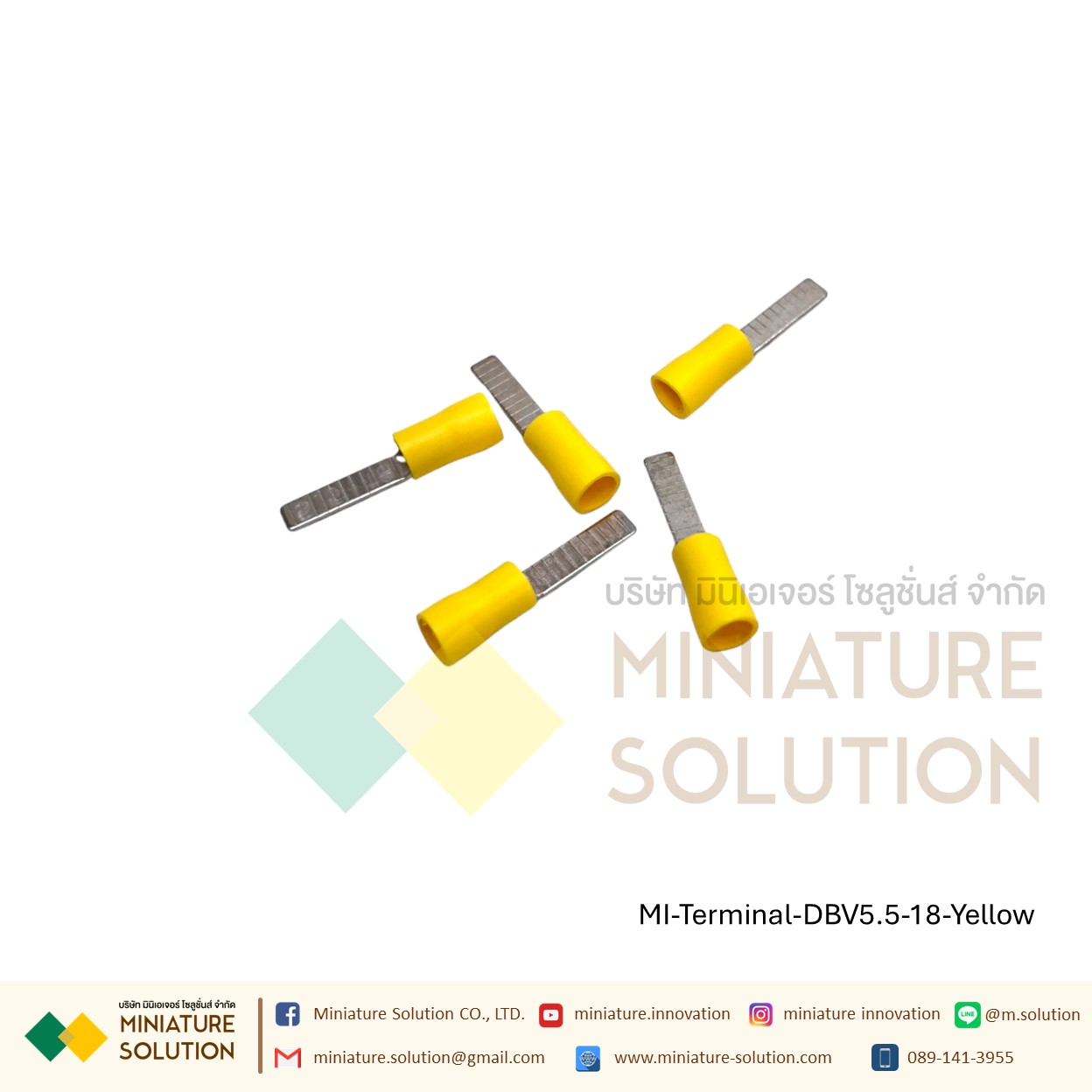 [ 100ชิ้น/แพ็ค ] DBV หางปลาเสียบก้านไม้ขีดแบน DBV-2-14 (สีเขียว) / 5.5-18 / 8-14 (สีเหลือง)