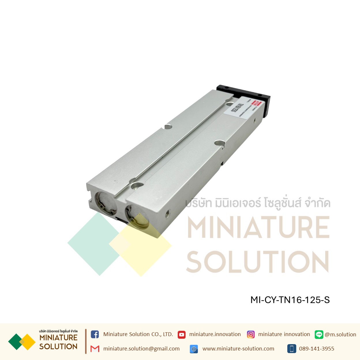 TN16 Series กระบอกสูบลมนิวเมติก 16 มม. กระบอกสูบเพลาคู่ pneumatic double rod double shaft cylinder M5X0.8 ก้านสูบคู่