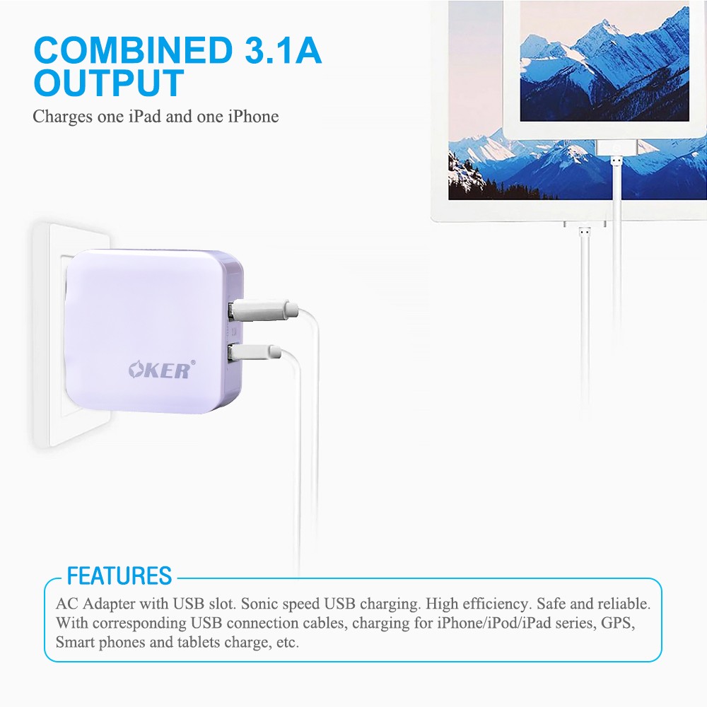 Oker CHARGER UC-232 USB AUTO-ID COMPATIBLE