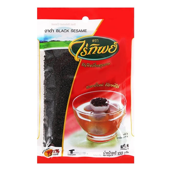 งาดำ ตราไร่ทิพย์ ขนาด 100g. Rai Thip Brand Black Sesame 100 g. 08-0201)