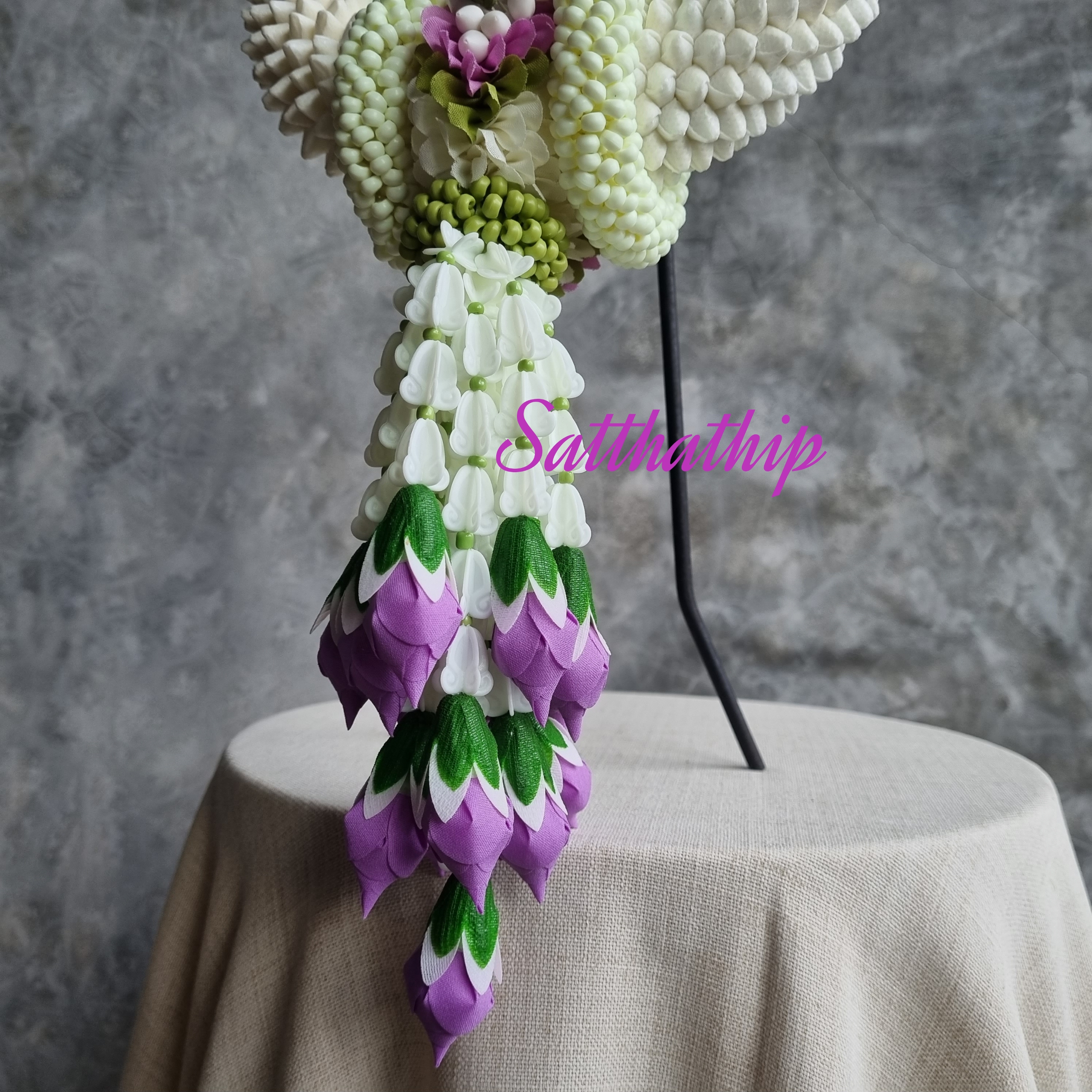 พวงมาลัยดอกพุด - พวงมาลัยดอกพุดประดิษฐ์ - พวงมาลัยประดิษฐ์