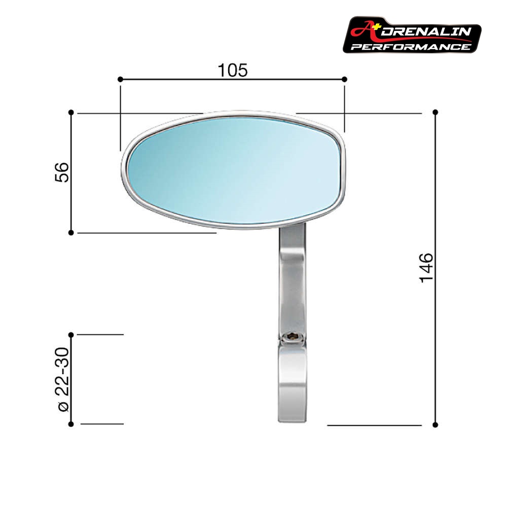 Rizoma - กระจกมองหลัง (รุ่น Reverse Retro) สำหรับ R nine T