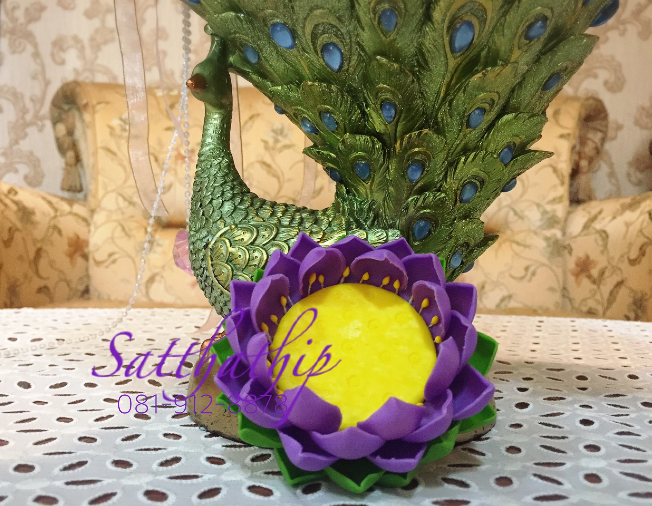 ถาดบัว ประดิษฐ์จากดิน - ฐานบัว ประดิษฐ์จากดิน - พานบัว ประดิษฐ์จากดิน - ถาดบัวดินปั้น - ฐานบัวดินปั้น - พานบัวดินปั้น -Tray