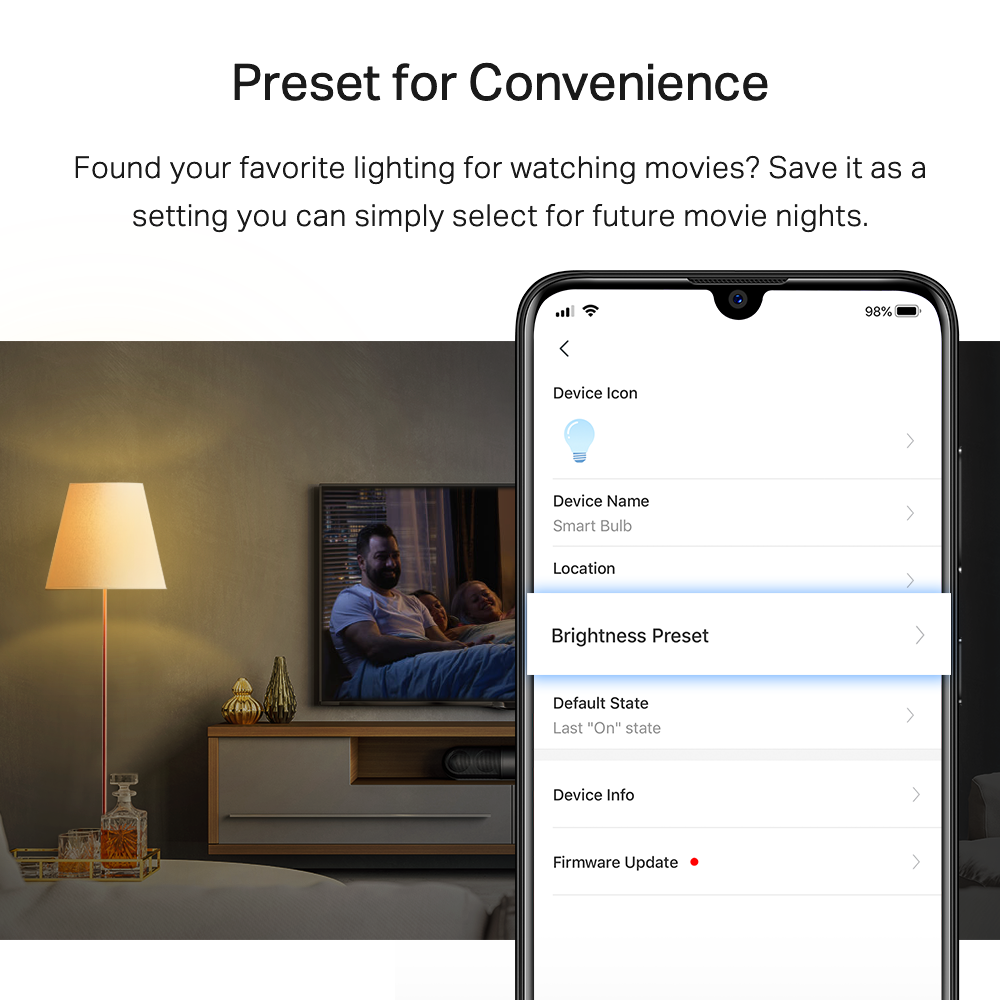 TAPO-L510E Smart Wi-Fi Light Bulb, Dimmable
