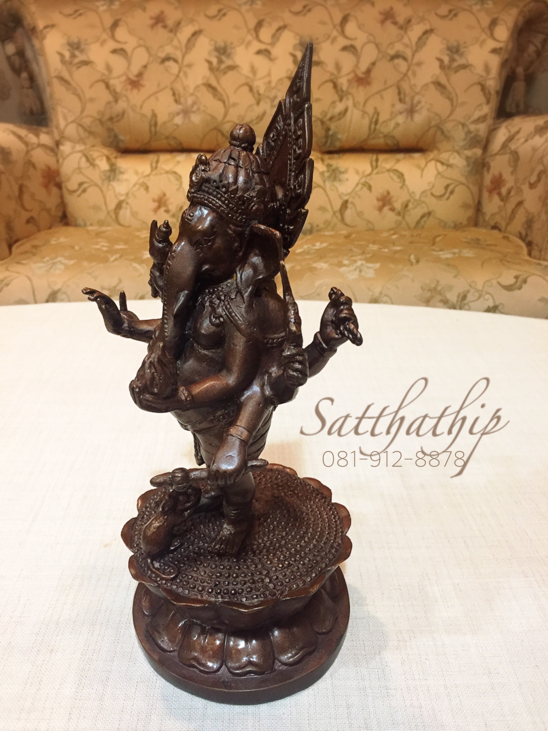 พระพิฆเนศ ปางประทานพร (ทองเหลืองรมดำ) - Ganesha: Lord of Success