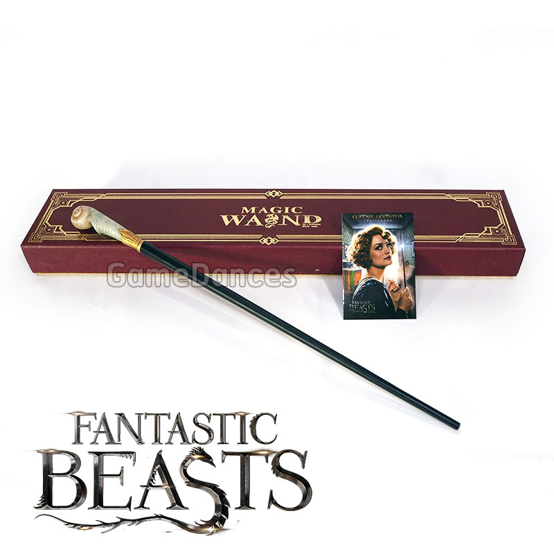 ไม้กายสิทธิ์ Fantastic Beasts ควีนนี่ โกลด์สตีน แกนเหล็ก ไม่มีไฟ กล่องริบบิ้น สีดำ