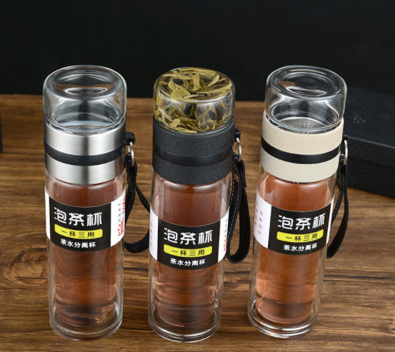 ชุดขวดแก้วพร้อมที่กรองชา,ขวดแก้ว,ขวดแก้วพร้อมที่กรองชา