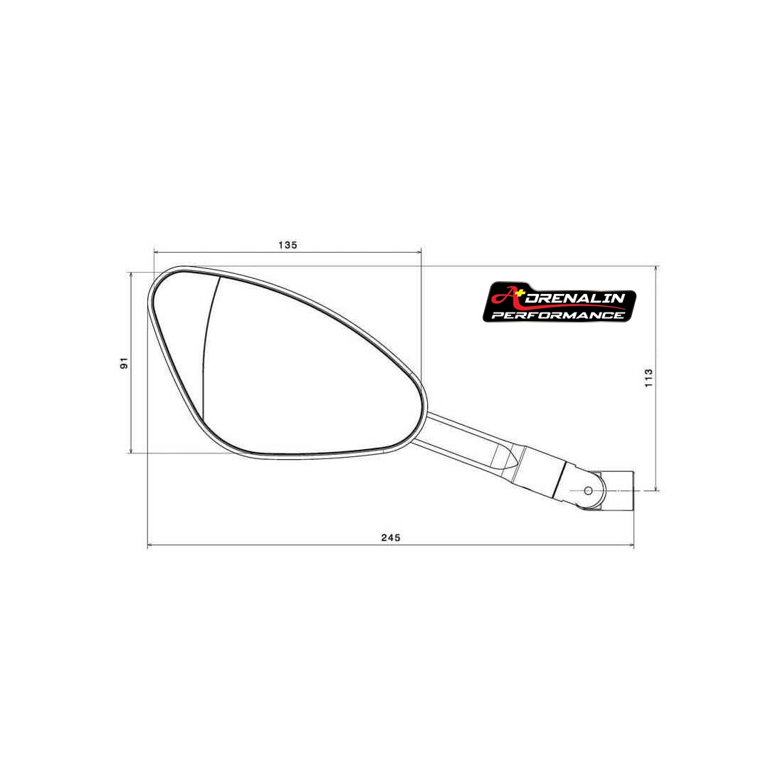 กระจกมองข้าง Rizoma รุ่น Genesi สำหรับ X-adv 750 ราคาข้างละ