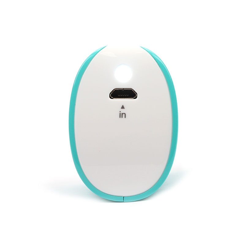 PISEN แบตสำรองแท้ 5,000 mAh พาวเวอร์แบงค์ USB 5V-2A Funny Power Ⅱ รุ่น TS-D127 ไฟฉาย LED ส่องสว่างยามค่ำคืนในตัว เก็บประจุเต็มที่ได้ยาวนาน รูปทรงกระบอก ขนาดกระทัดรัดจับถนัดกระชับมือ - สีเขียวฟ้า