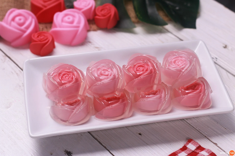 SET DIY ชุดทำวุ้น กุหลาบแก้ว ทำวุ้น อุปกรณ์ครบพร้อมสูตร วุ้นกุหลาบ