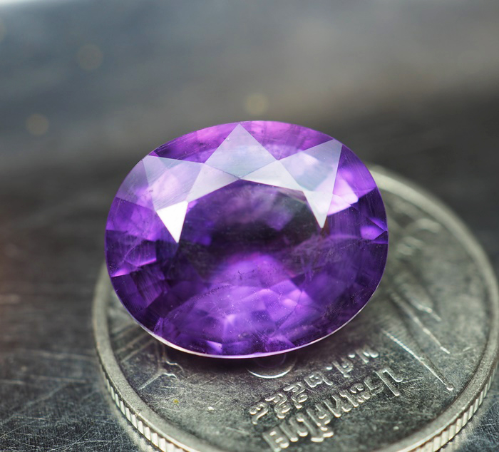 แอเมทิสต์สีม่วง (Purple Amethyst) 5.35 กะรัต