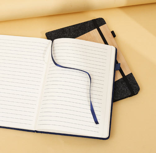 สมุดลายไม้ไผ่,สมุดโน้ต,รับทำสมุดโน้ต,สกรีนโลโก้