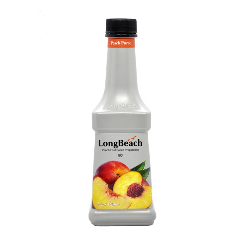 Longbeach ลองบีช เพียวเร่ พีช ฟรุตเบส Puree Peach Fruit base 900 ml. (05-6717)