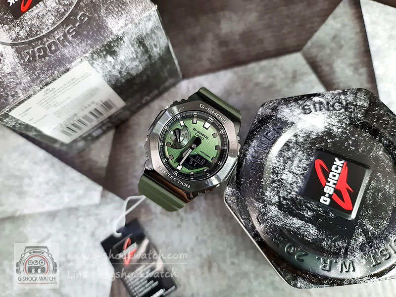 CASIO G-SHOCK นาฬิกาข้อมือ นาฬิกากันน้ำ นาฬิกาของแท้ ประกันศูนย์ CMG 1 ปี รุ่น GM-2100B-3A