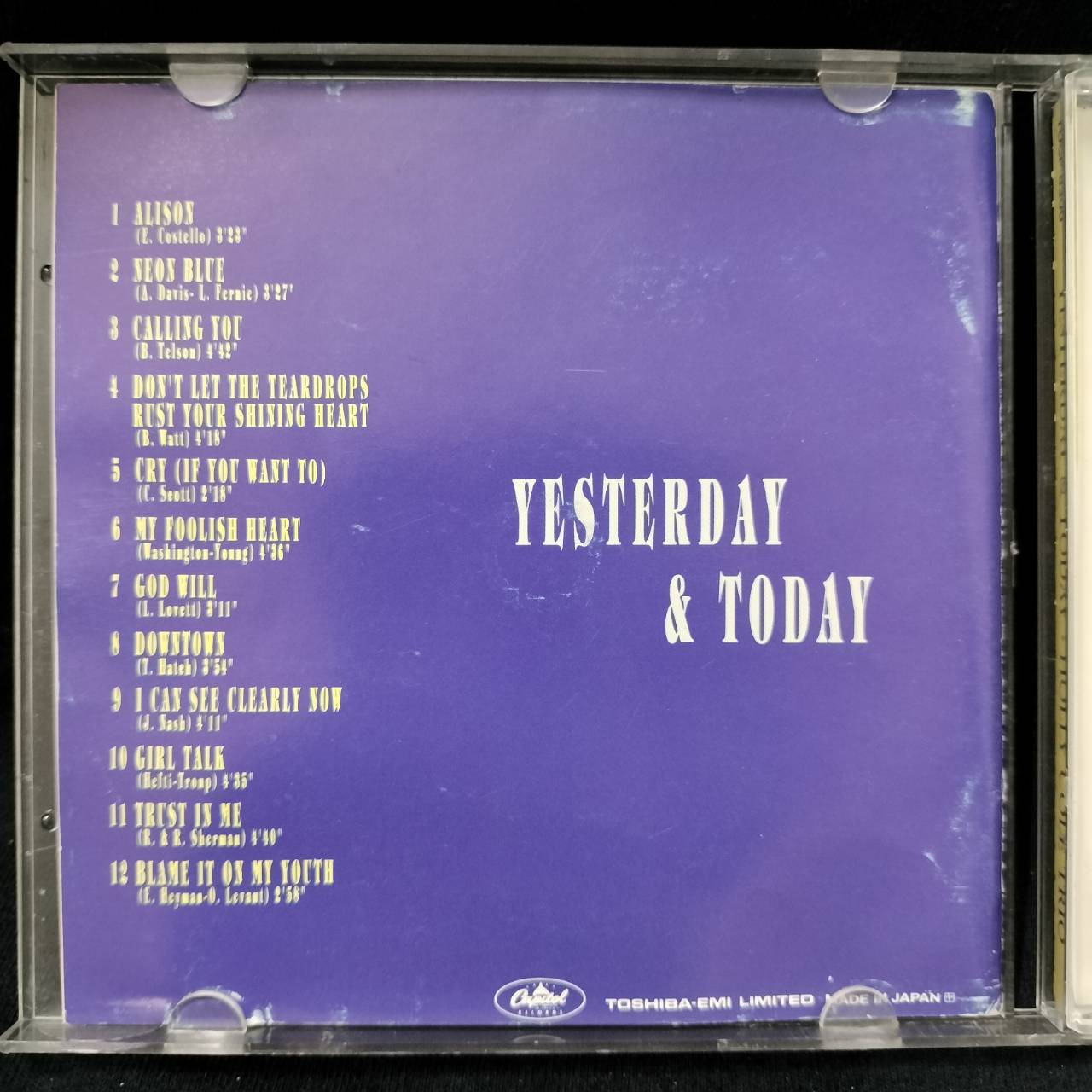 Holly Cole Trio – Yesterday & Today / JAPAN / ปกในเก่าเก็บ / แผ่นดี