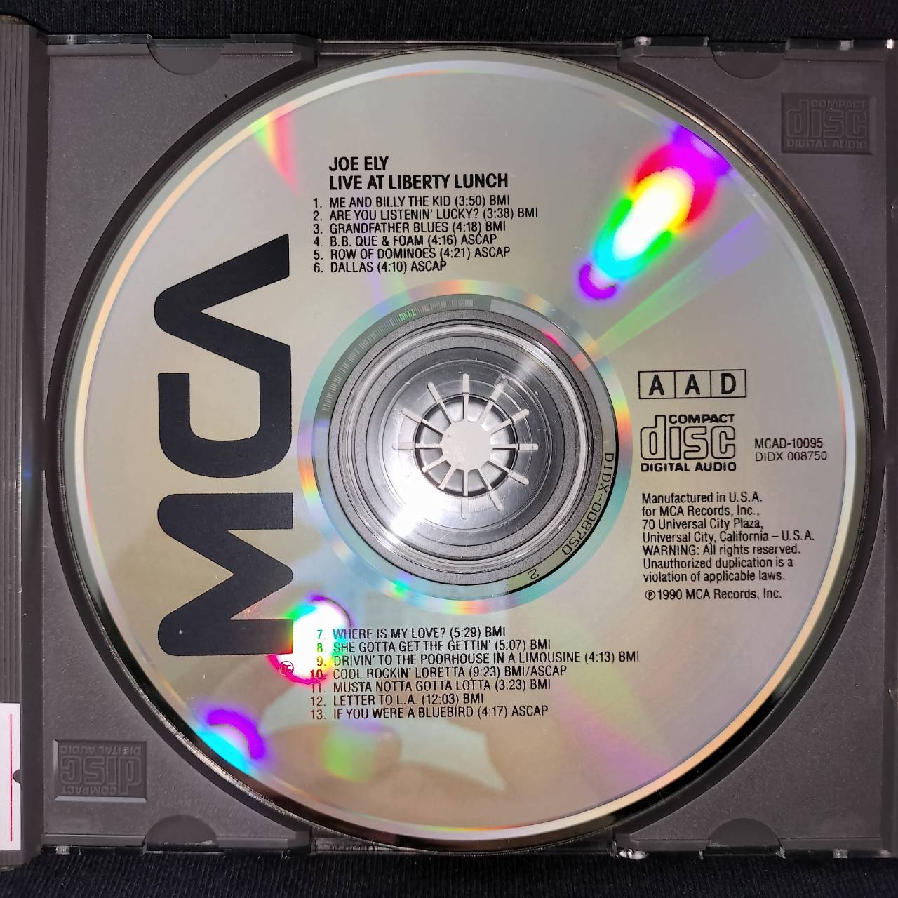 Joe Ely – Live At Liberty Lunch / USA / ปกเจาะ / แผ่นดี