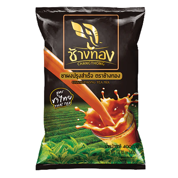 ชาผงสูตรชาไทย ตราช้างทอง ขนาด 400 กรัม Chang Thong Tea Mix (Thai Tea) (LSI) (05-5917)