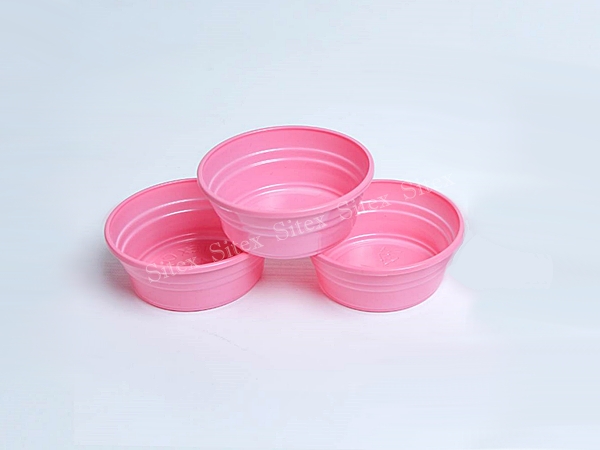 ถ้วยไอศครีม ซุปเปอร์จิ๋ว PP สีชมพู (50 ใบ/ห่อ) (09-0231)