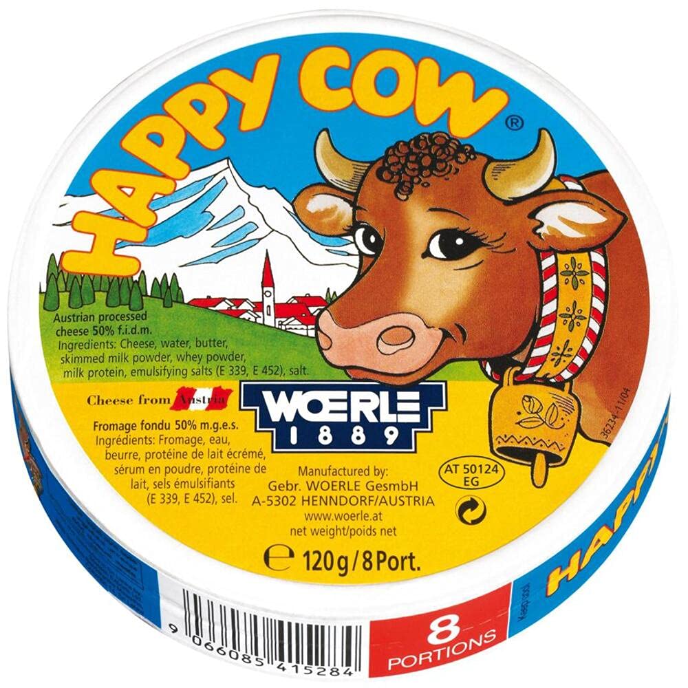 Happy Cow Australian Processed Cheese Regular 8 Portion 120 g. (02-8605)
