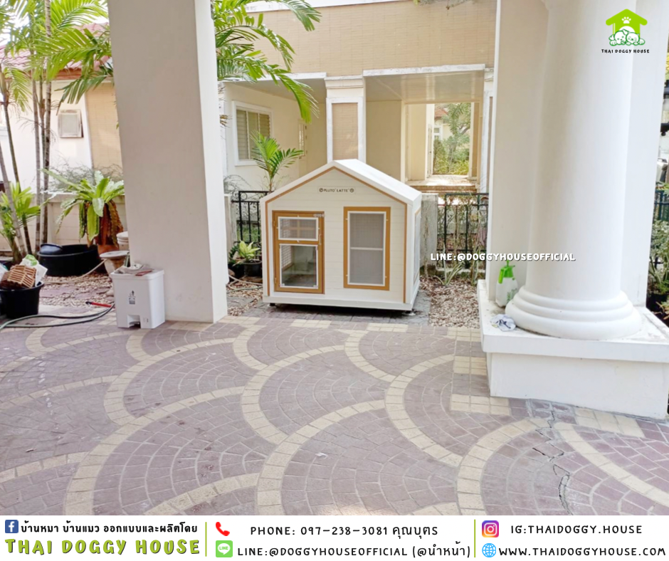 บ้านหมา ติดพัดลม มีมุ้งลวด + ตะแกรงเหล็ก แบบบ้าน 𝐍𝐨𝐫𝐝𝐢𝐜 𝐬𝐭𝐲𝐥𝐞🏡🧡