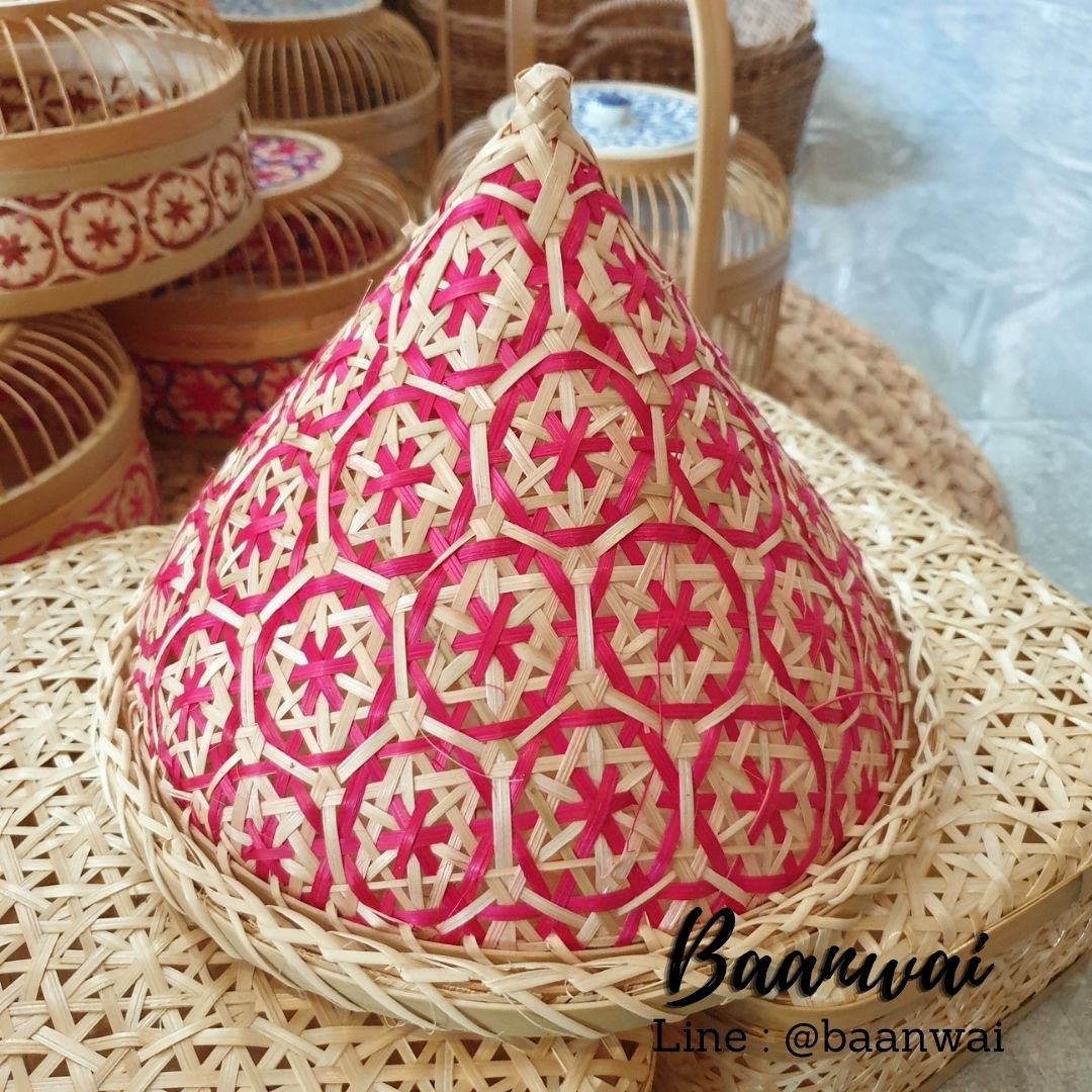 ยกชุด กระด้ง + ฝาชี ลายพิกุล ขนาด 9 นิ้ว