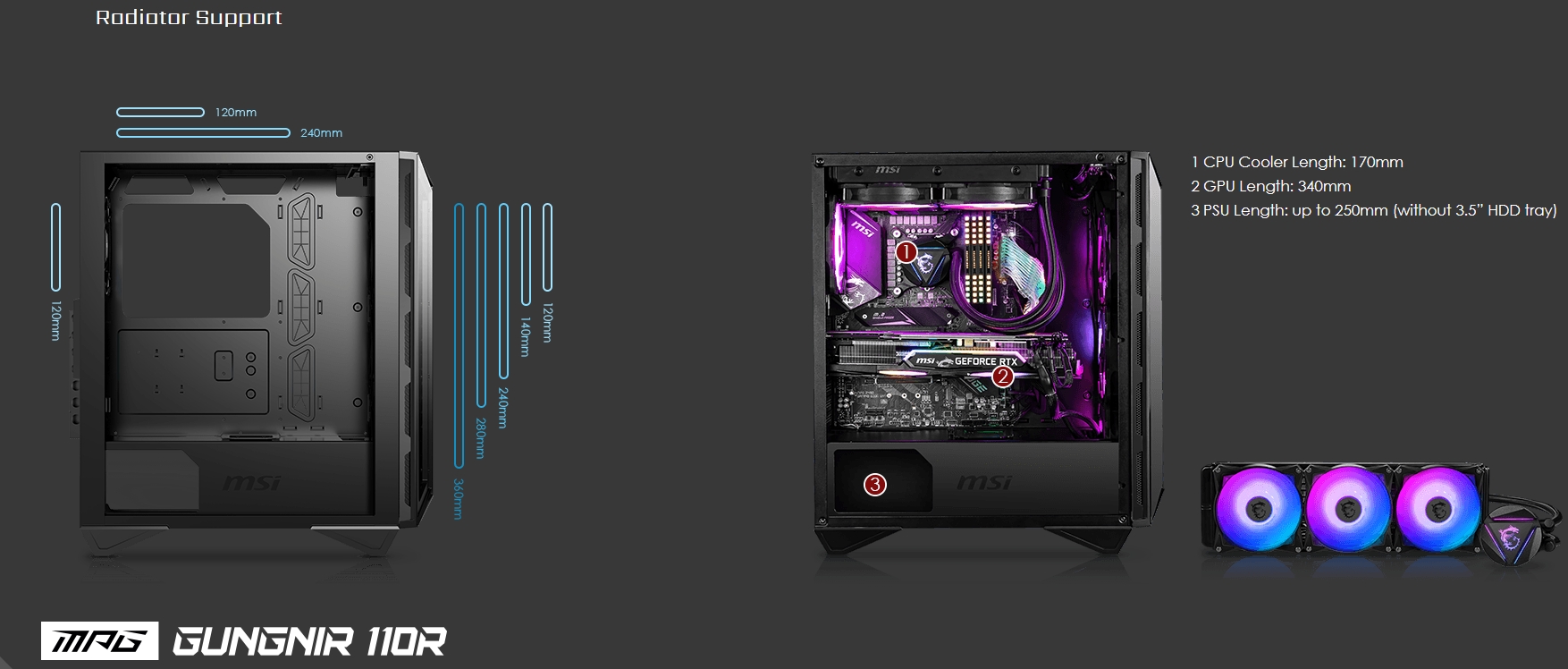 ATX CASE MSI MPG GUNGNIR 110R