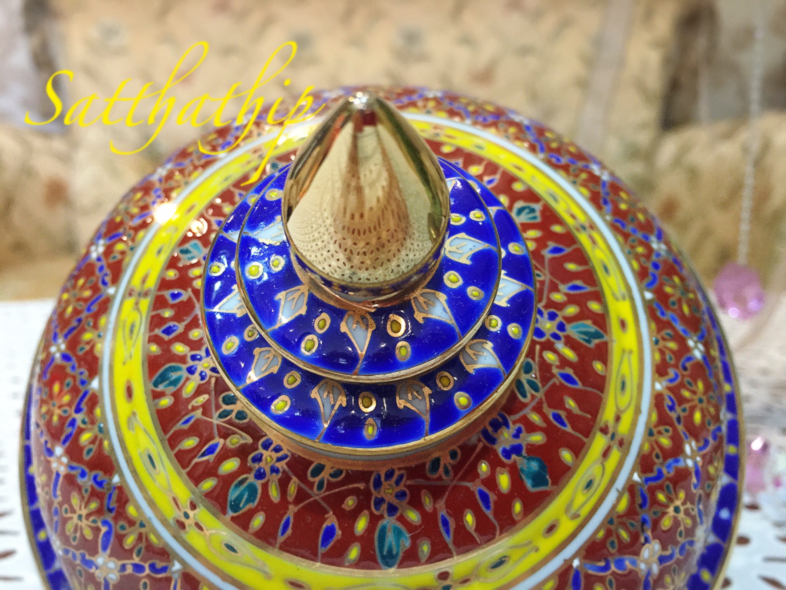 โกศอัฐิ เบญจรงค์ - โถ เบญจรงค์ - โถบรรจุอัฐิ