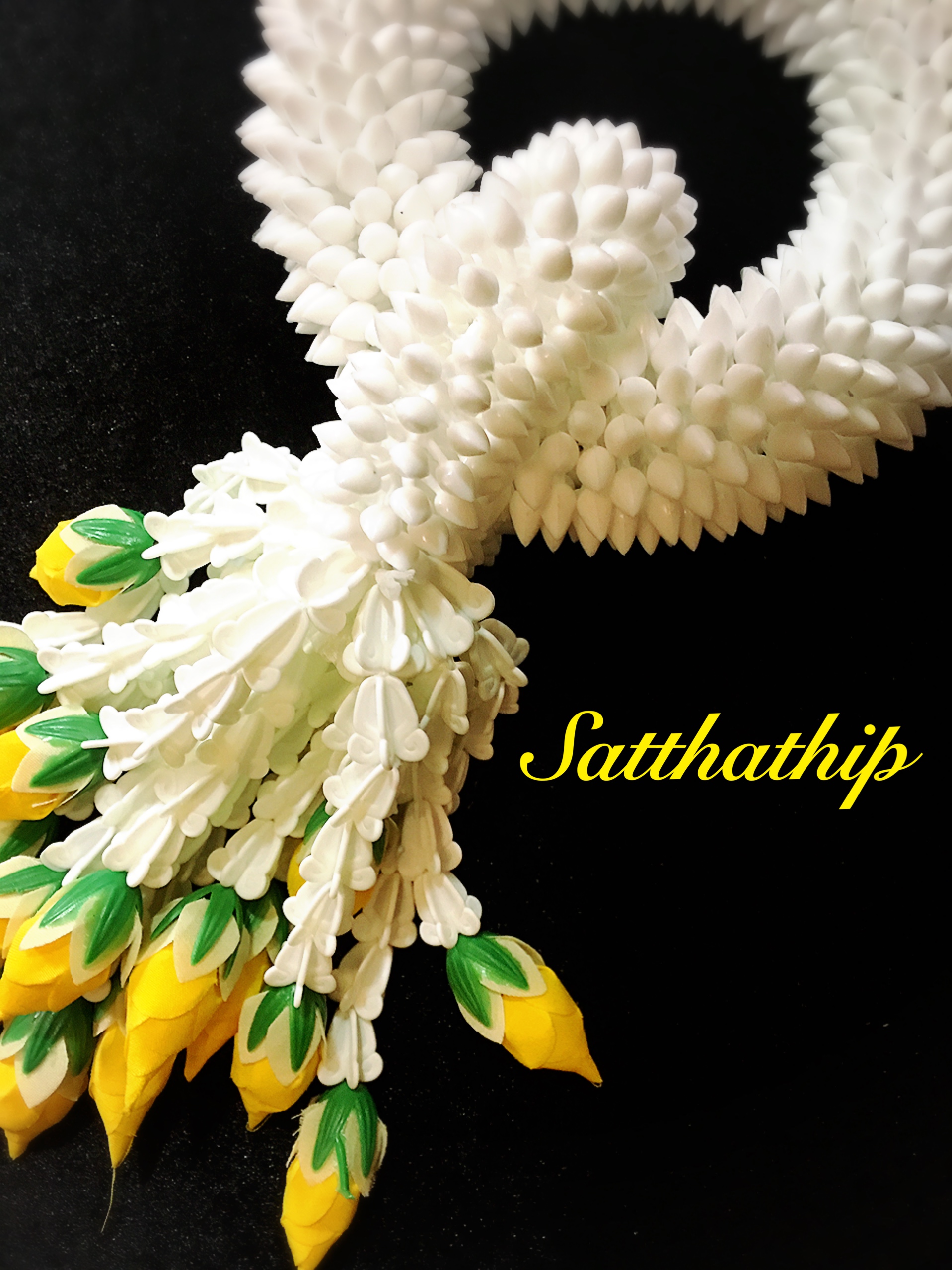 พวงมาลัยดอกพุด - พวงมาลัยดอกพุดประดิษฐ์ - พวงมาลัยประดิษฐ์