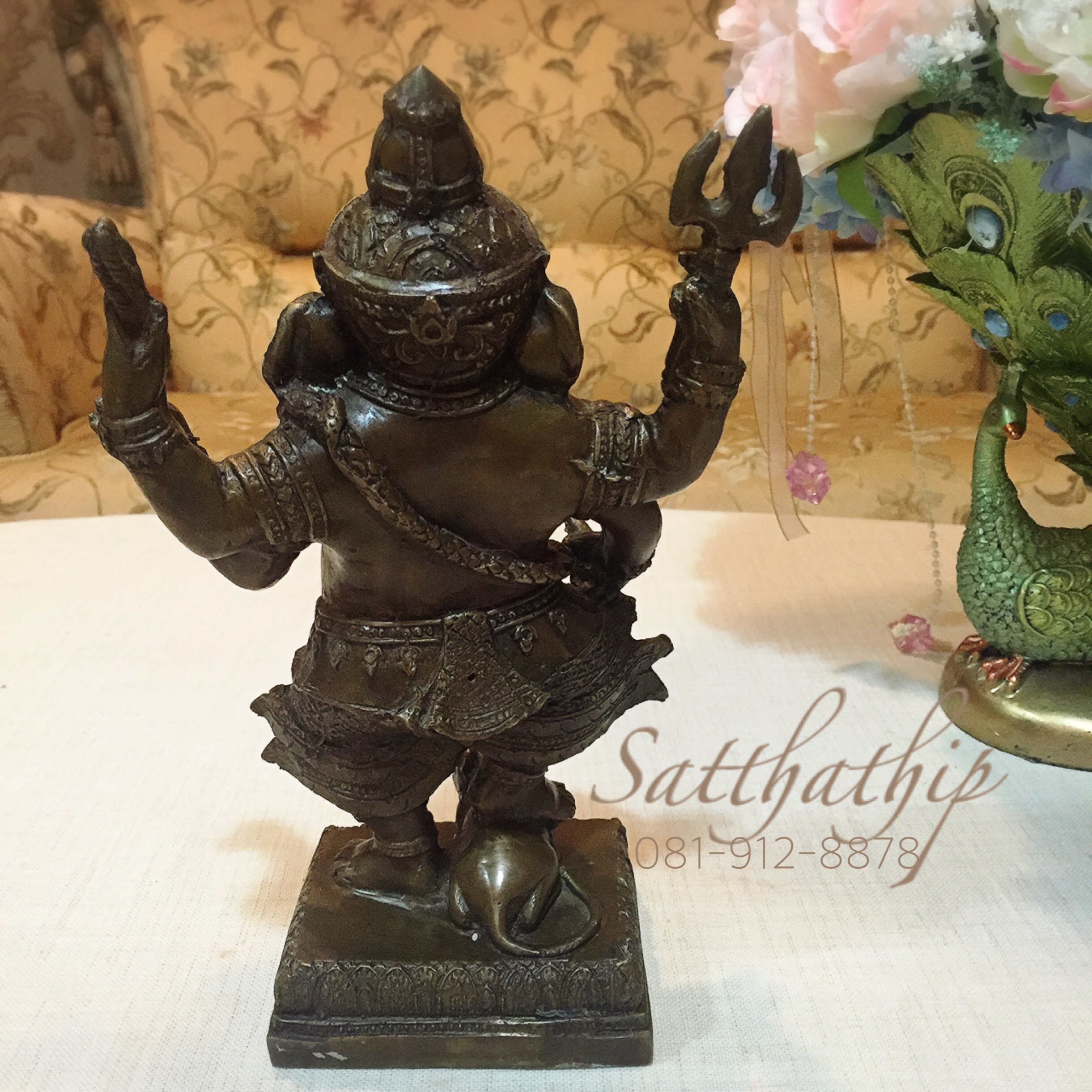 พระพิฆเนศ ปางลีลา (ทองเหลืองรมดำ) - Ganesha: Lord of Success