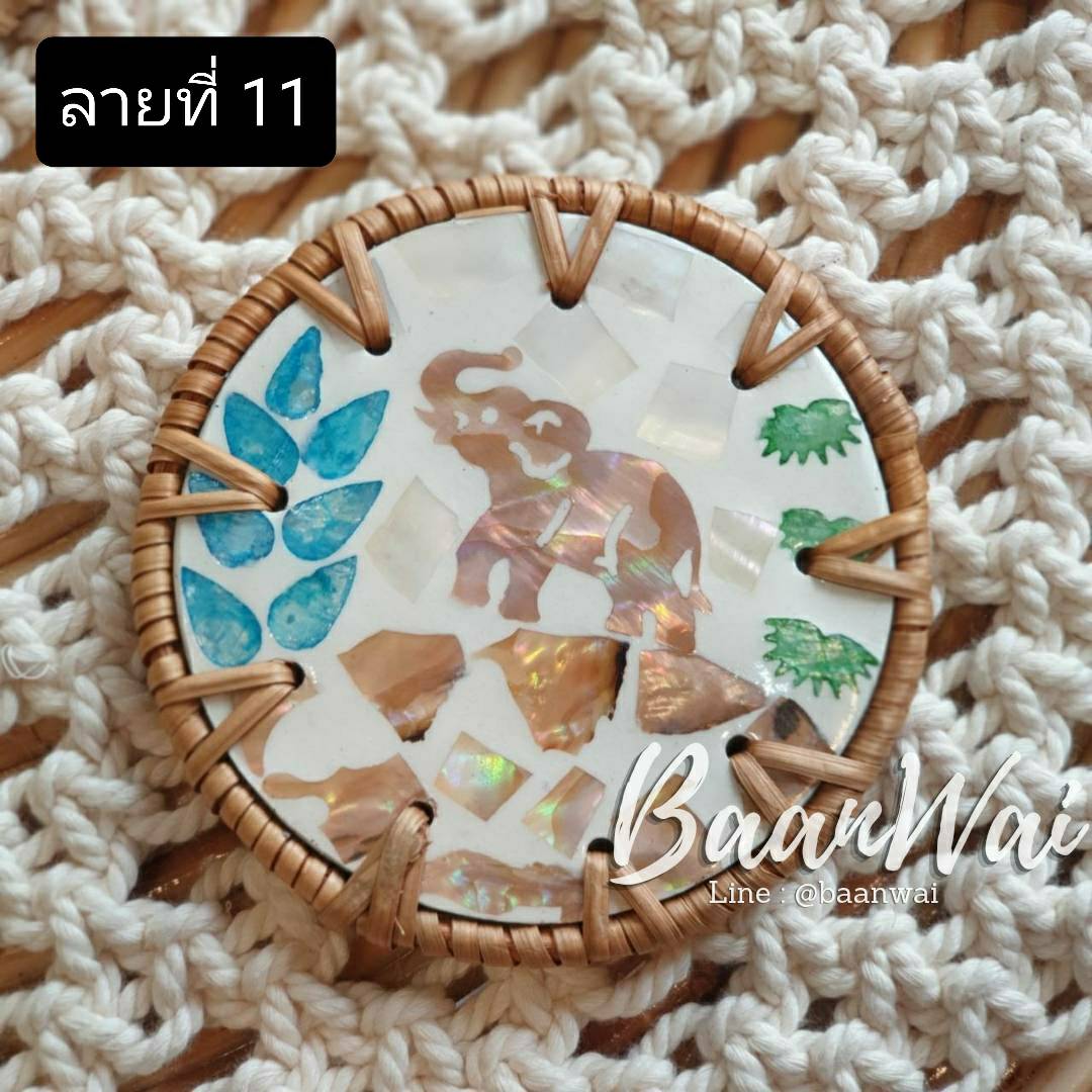 แผ่นรองจานเปลือกหอยมุก