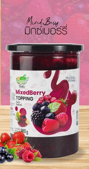 ท็อปปิ้ง ติ่งฟง รสมิกซ์เบอรี่ 900 กรัม Ding Fong Mixberry Topping 900 g. (05-8237)
