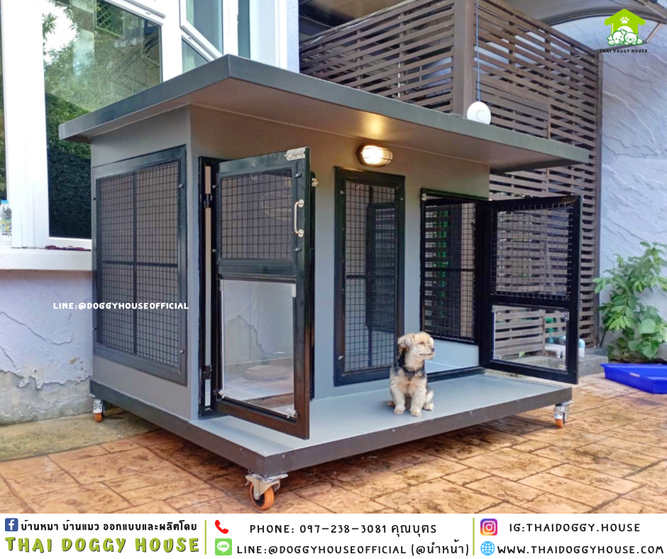 บ้านหมา แบบบ้าน ติดพัดลม 𝐁𝐎𝐗 𝐒𝐓𝐘𝐋𝐄