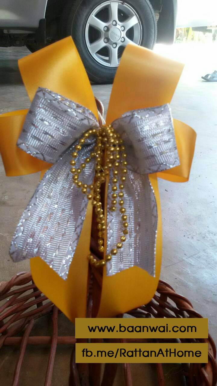 "งานตัวอย่าง" รับทำโบว์ติดกระเช้า โบว์ติดของชำร่วย โบว์ของขวัญ โบว์รางวัล โบว์ประกวด โบว์ติดรางวัล