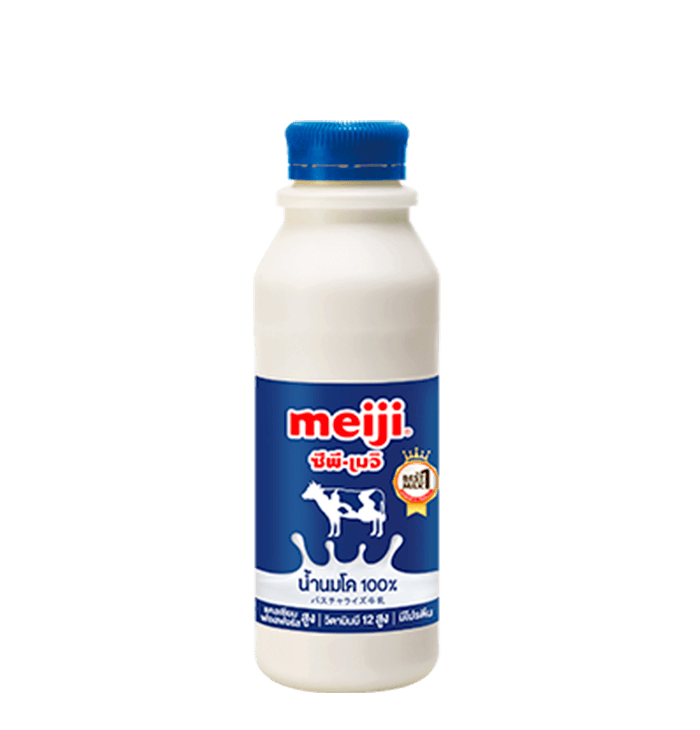 เมจิ นมสดพาสเจอร์ไรส์รสจืด Meiji Pasteurized Milk Plain 450 cc. (02-8732)