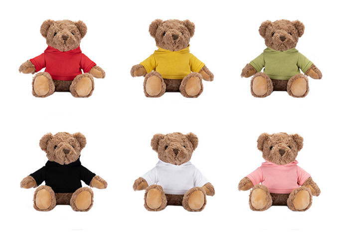 รับผลิต,ตุ๊กตาหมีปักโลโก้,ตุ๊กตาหมีเสื้อฮู้ด,ตุ๊กตาหมีของขวัญ,โรงงานผลิตตุ๊กตาหมี,ของขวัญ,ของแจก,25cm