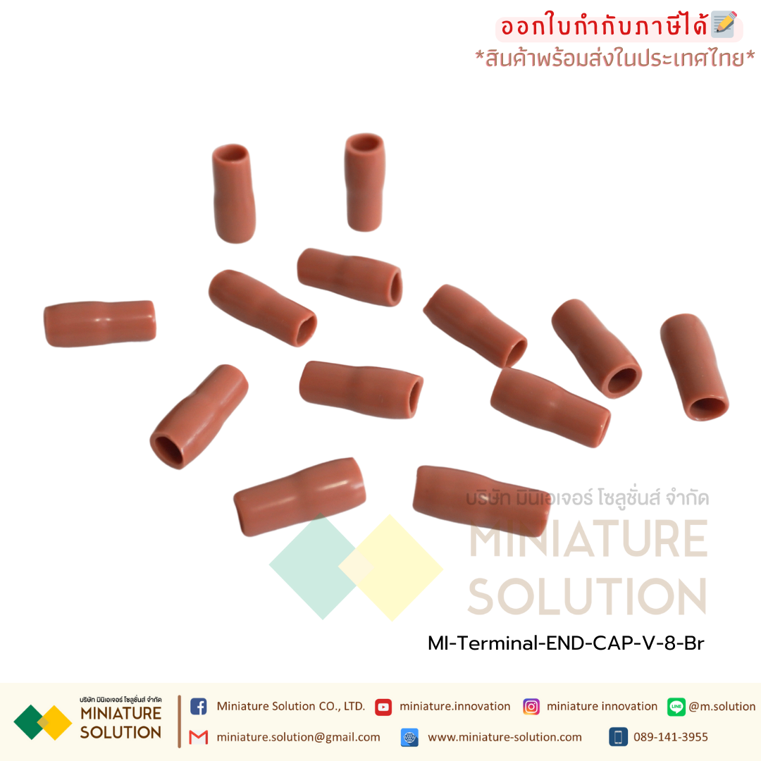 (100 ชิ้น/ถุง) ปลอกหุ้มหางปลา เบอร์ V001-V100 ใช้กับหางปลาเบอร์ 1.5 - 100 Sqmm WIRE END CAPS