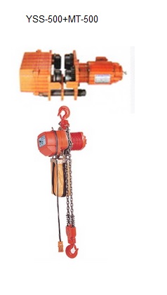 รอกโซ่ไฟฟ้า Black Bear YSS-500+MT-500 5 Ton 380V 4 ทิศทาง ยกสูง 3 เมตร /5 Ton BLACK BEAR YSS-500+MT-500 Electric Hoist 4-way