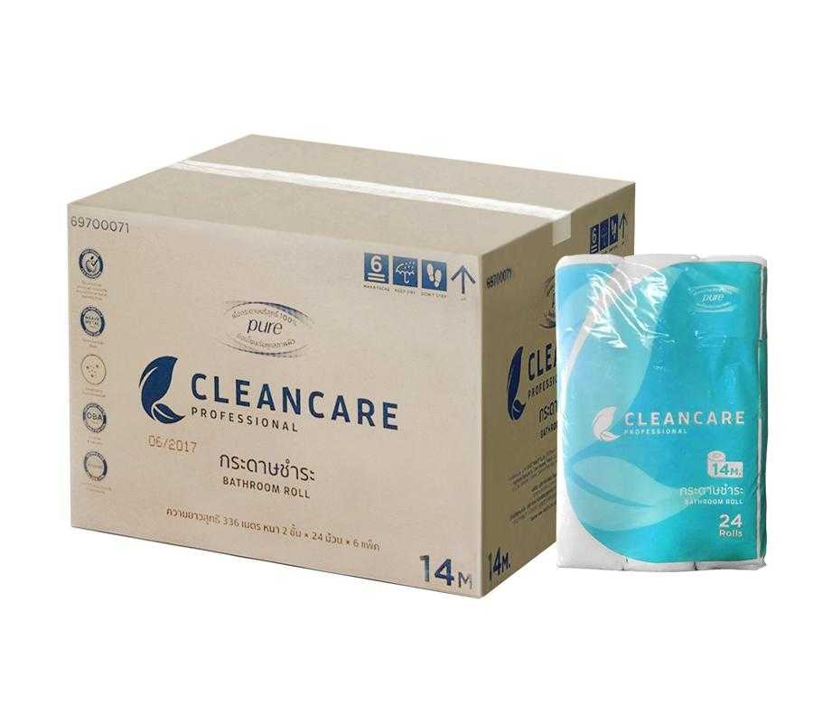 กระดาษชำระม้วนเล็ก Cleancare 14 เมตร