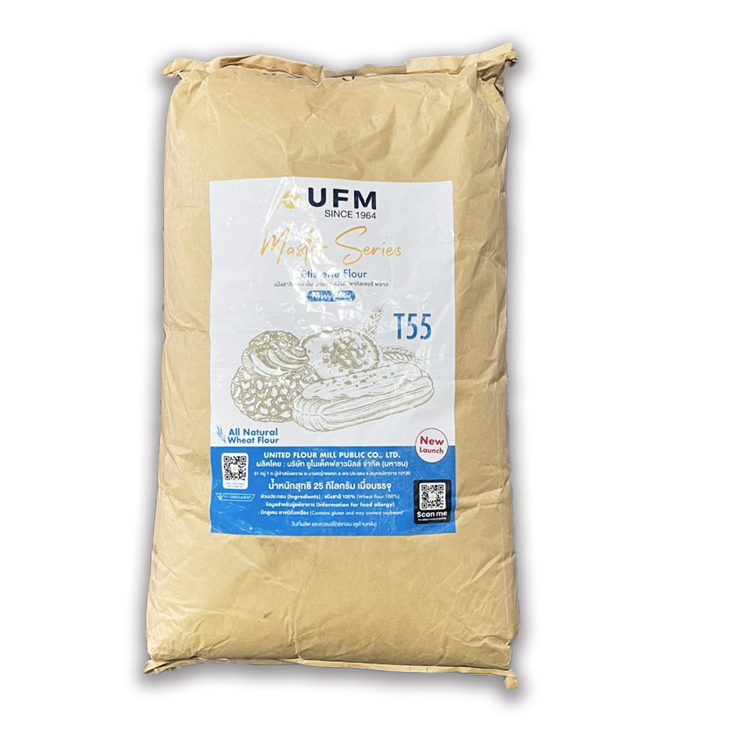 (กระสอบ) แป้ง T55 Patisserie Flour UFM Master Series สีฟ้า 25 Kg. (01-9366)