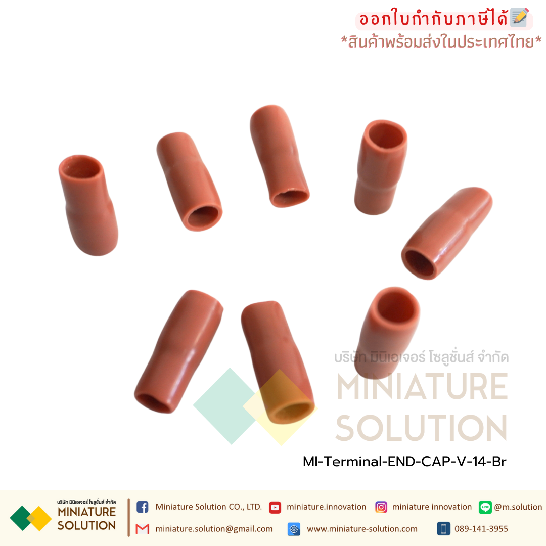 (100 ชิ้น/ถุง) ปลอกหุ้มหางปลา เบอร์ V001-V100 ใช้กับหางปลาเบอร์ 1.5 - 100 Sqmm WIRE END CAPS