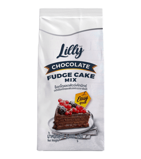 Lilly Chocolate Fudge Cake Mix แป้งช็อคโกแลตฟัดจ์ 1 Kg. (01-8261)