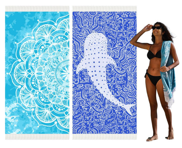 ผ้าขนหนูชายหาด,สกรีนลายได้ตามต้องการ,ขนาด75x150cm