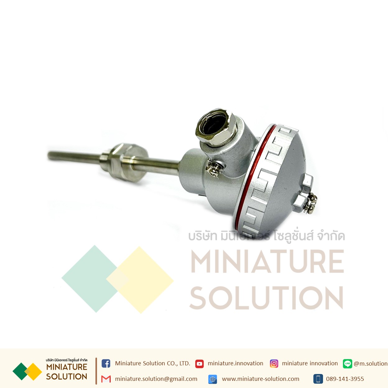 PCT200 เซนเซอร์วัดค่าอุณหภูมิภายในท่อเกลียว สัญญาณ Analog 4-20mA WZP-230 Integrated temperature transmitter Pt100 ℃ 4-20mA temperature sensor (PCT200)(-50-200C)