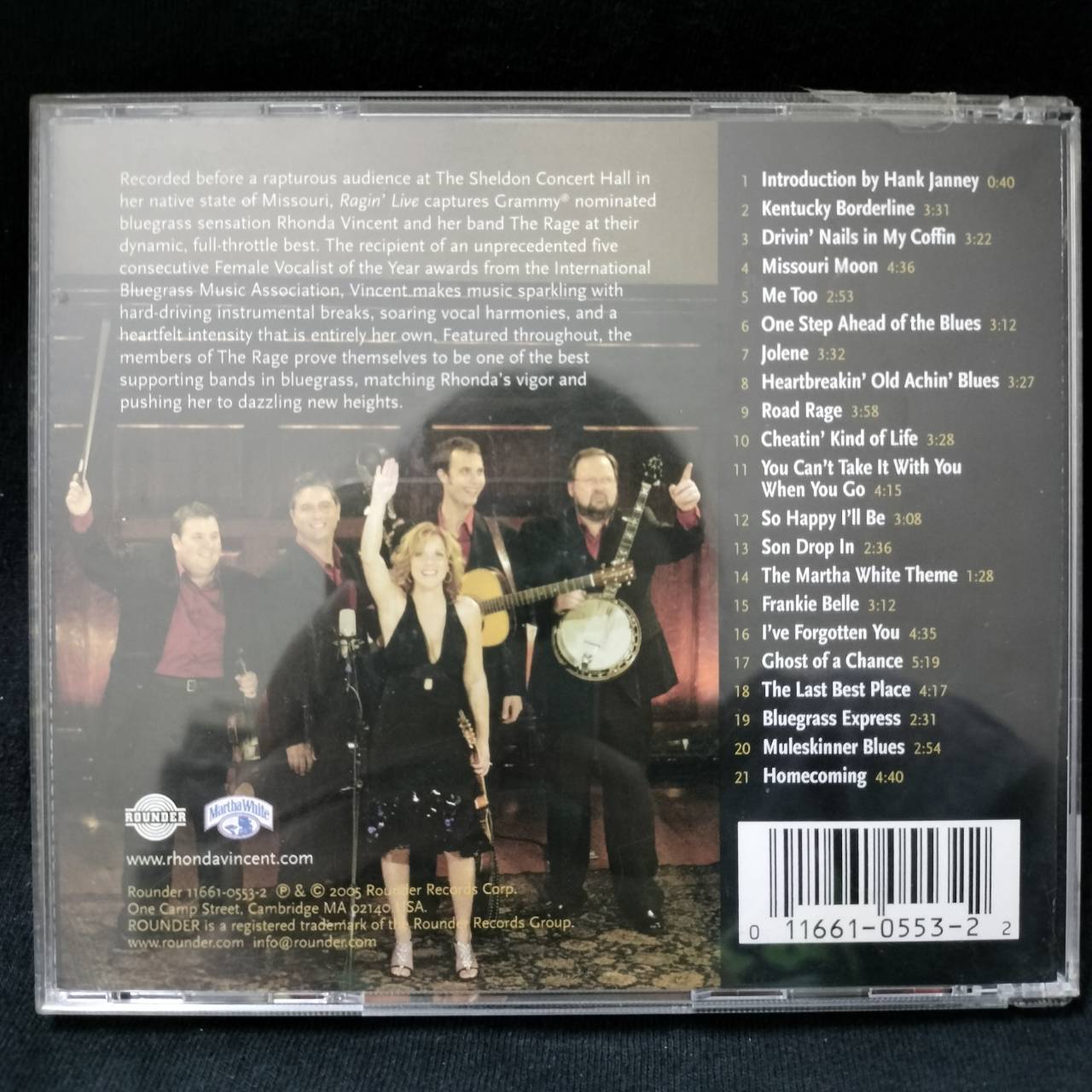 Rhonda Vincent And The Rage – Ragin' Live / USA / แผ่นสภาพนางฟ้า